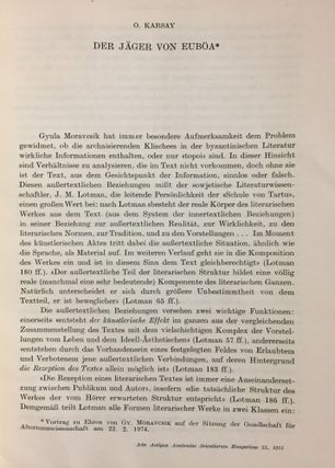 Acta Antiqua. Tomus XXIII, Fasciculi 1-2.