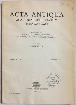 Item #M4495 Acta Antiqua. Tomus XXIII, Fasciculi 1-2. AAE - Journal - Single issue[newline]M4495.jpg