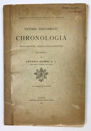 Item #M4497 Veteris Testamenti Chronologia Monumentis Babylonico-Assyriis illustrata. DEIMEL Antonio[newline]M4497.jpeg