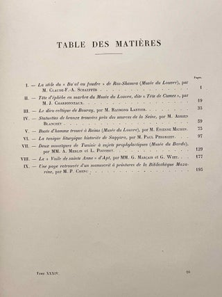 Fondations Eugène Piot. Monuments et Mémoires publiés par l'Académie des Inscriptions et Belles-Lettres. Tome 34.