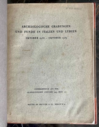 Archäologische Grabungen und Funde in Italien und Lybien (Oktober 1938-Oktober 1939). #1 of 2 parts.[newline]M4508-02.jpeg