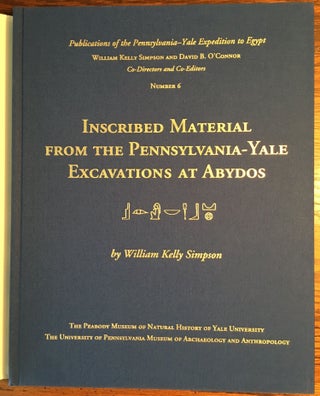 Pennsylvania-Yale Expedition to Egypt Volume 1-6. 1-W.K. Simpson, Heka-Nefer and the Dynastic Material from Toshka and Arminna. 2-B.G. Trigger, The Late Nubian Settlement at Arminna West. 3-K. Weeks, The Classic Christian Townsite at Arminna West. 4-B.G. Trigger, The Meroitic Funerary Inscriptions from Arminna West. 5-W.K. Simpson, The Terrace of the Great God at Abydos: The Offering Chapels of Dynasties 12 and 13. 6-W.K. Simpson, D.B. O’Connor, Inscribed Material from the Pennsylvania-Yale Excavations at Abydos (complete set)[newline]M4534a-56.jpg