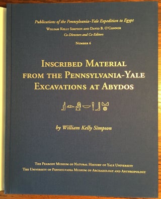 Pennsylvania-Yale Expedition to Egypt Volume 1-6. 1-W.K. Simpson, Heka-Nefer and the Dynastic Material from Toshka and Arminna. 2-B.G. Trigger, The Late Nubian Settlement at Arminna West. 3-K. Weeks, The Classic Christian Townsite at Arminna West. 4-B.G. Trigger, The Meroitic Funerary Inscriptions from Arminna West. 5-W.K. Simpson, The Terrace of the Great God at Abydos: The Offering Chapels of Dynasties 12 and 13. 6-W.K. Simpson, D.B. O’Connor, Inscribed Material from the Pennsylvania-Yale Excavations at Abydos (complete set)