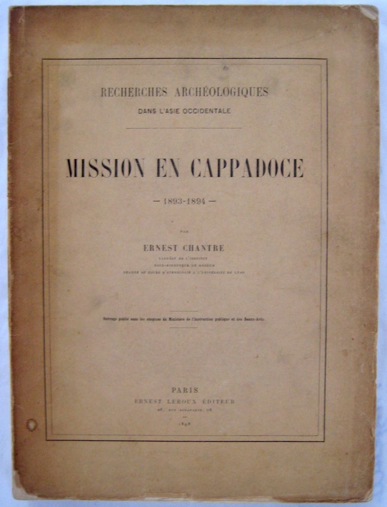 Item #M4548 Mission en Cappadoce 1893-1894. CHANTRE Ernest.[newline]M4548.jpg