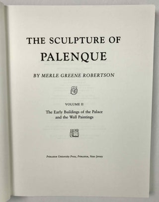 The Sculpture of Palenque. 4 volumes. Volume I: The Temple of the Inscriptions. Volume II: The Early Buildings of the Palace and the Wall Paintings. Volume III: The late Buildings of the Palace. Volume IV: The Cross Group, The North Group, The Olvidado and Other Pieces (complete set)[newline]M4570a-11.jpeg