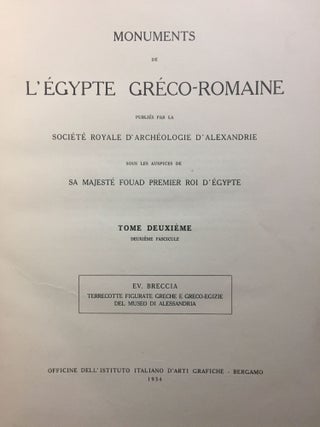 Terrecotte figurate greche e greco-egizie del Museo di Alessandria. 2 volumes (complete set)[newline]M4579-12.jpg