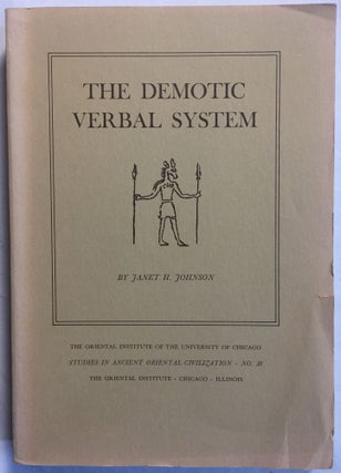 Item #M4580 The demotic verbal system. JOHNSON Janet H[newline]M4580.jpg