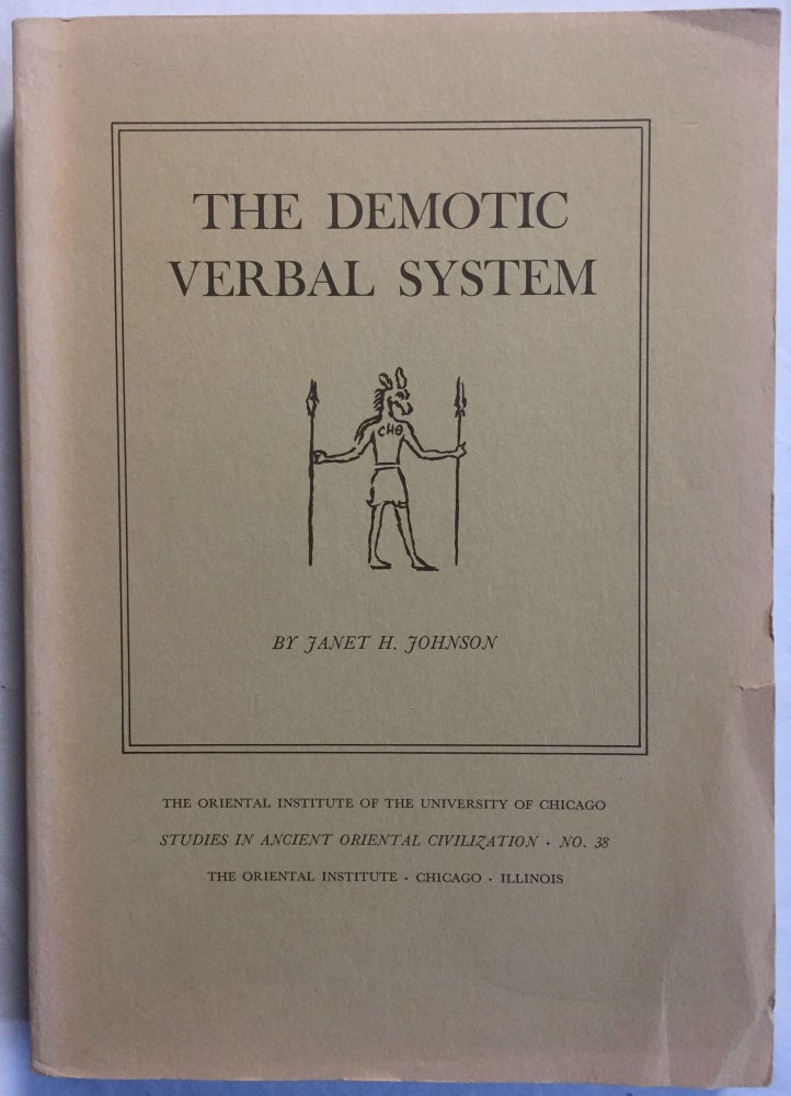 Item #M4580 The demotic verbal system. JOHNSON Janet H.[newline]M4580.jpg