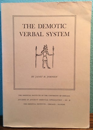 Item #M4580a The demotic verbal system. JOHNSON Janet H[newline]M4580a.jpg