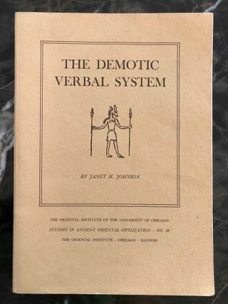 Item #M4580b The demotic verbal system. JOHNSON Janet H[newline]M4580b.jpg