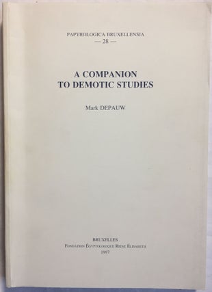 Item #M4583 A companion to Demotic studies. DEPAUW Mark[newline]M4583.jpg