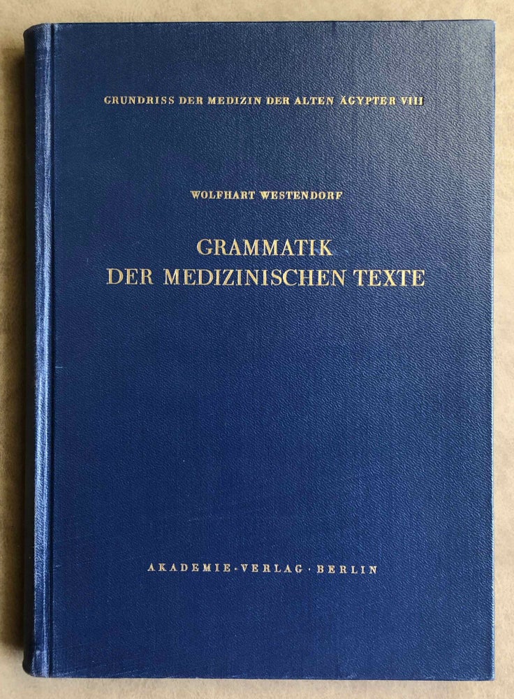 Item #M4587b Grammatik der medizinischen Texte. WESTENDORF Wolfhart.[newline]M4587b.jpeg