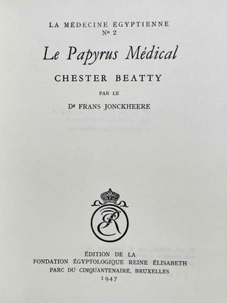 Le papyrus médical Chester Beatty