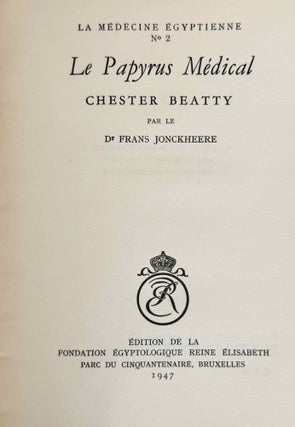 Le papyrus médical Chester Beatty