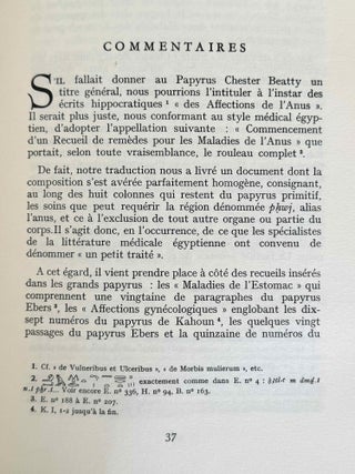 Le papyrus médical Chester Beatty