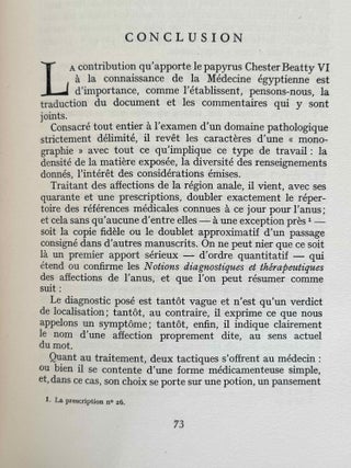 Le papyrus médical Chester Beatty