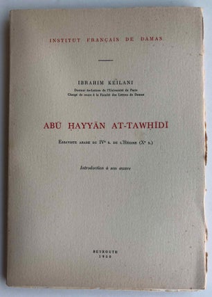 Item #M4604a Abû Hayyân at-Tawhîdî. Essayiste arabe du IVe s. de l'Hégire (Xe s.)....
