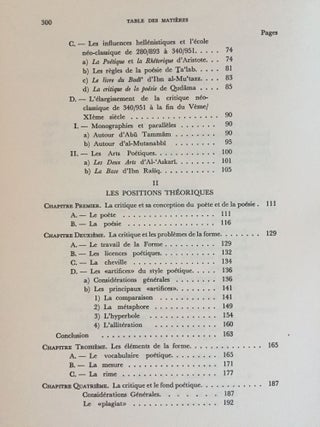 La critique poétique des Arabes, jusqu'au Ve siècle de l'Hégire (Xie siècle de J.C.)