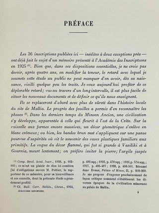 Les écritures minoennes au palais de Mallia. D'après le dépôt d'archives exhumé sous la direction de Charles Picard.