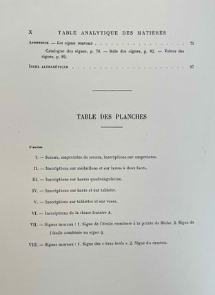 Les écritures minoennes au palais de Mallia. D'après le dépôt d'archives exhumé sous la direction de Charles Picard.
