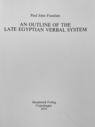 An Outline of the Late Egyptian Verbal System[newline]M4612b-01.jpeg