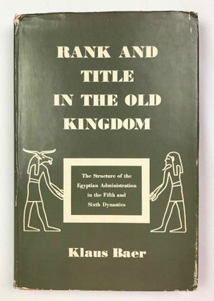 Item #M4615c Rank and Title in the Old Kingdom. BAER Klaus[newline]M4615c-00.jpeg