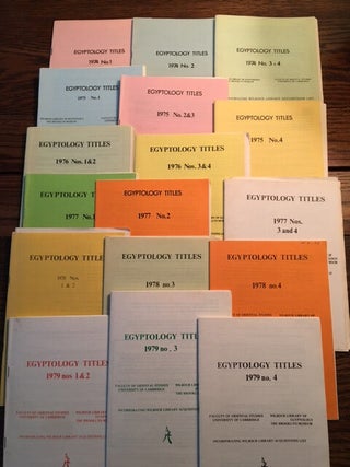 Item #M4620 Egyptology Titles 1974-79 (complete set). AAE - Journal - Set