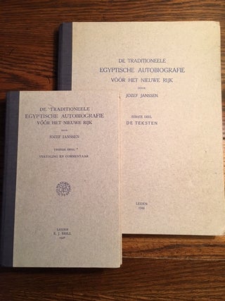 Item #M4621 De Traditioneele Egyptische Autobiografie voor het Nieuwe Rijk. Parts 1 & 2 (complete...[newline]M4621.jpg