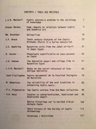 Bulletin de la Société d’Archéologie Copte, four volumes: 23 (1976-1978), 25 (1983), 26 (1984), 27 (1985).[newline]M4638-04.jpg