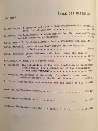 Bulletin de la Société d’Archéologie Copte, four volumes: 23 (1976-1978), 25 (1983), 26 (1984), 27 (1985).[newline]M4638-05.jpg