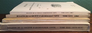 Bulletin de la Société d’Archéologie Copte, four volumes: 23 (1976-1978), 25 (1983), 26 (1984), 27 (1985).[newline]M4638-07.jpg