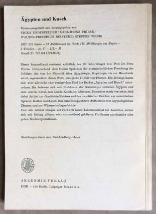 Africa in Antiquity. The Arts of Ancient Nubia and the Sudan. Proceedings of the Symposium Held in Conjunction with the Exhibition, Brooklyn, September 29- October 1, 1978