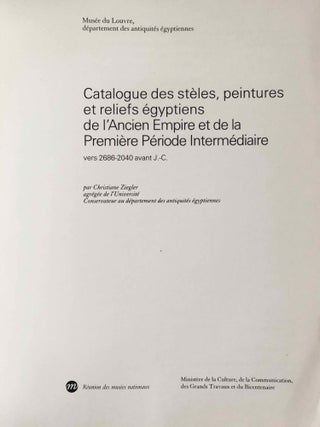 Catalogue des stèles, peintures et reliefs égyptiens de l'Ancien Empire et de la Première période intermédiaire vers 2686-2040 avant J.-C., Musée du Louvre.[newline]M4643a-02.jpg