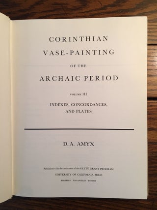 Corinthian Vase-Painting of the Archaic Period. Vol. 1: Catalogue; Vol. II: Commentary; Vol. III: Indexes, Concordances and Plates (complete set)[newline]M4645-16.jpg