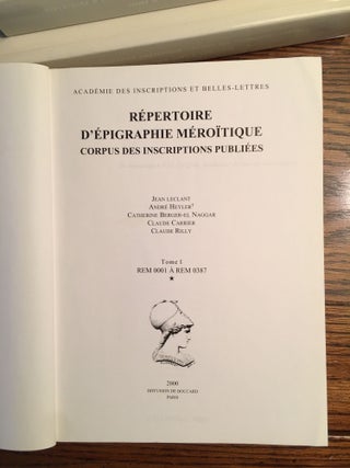 Répertoire d’épigraphie méroïtique, 3 volumes (complete set)[newline]M4647-03.jpg