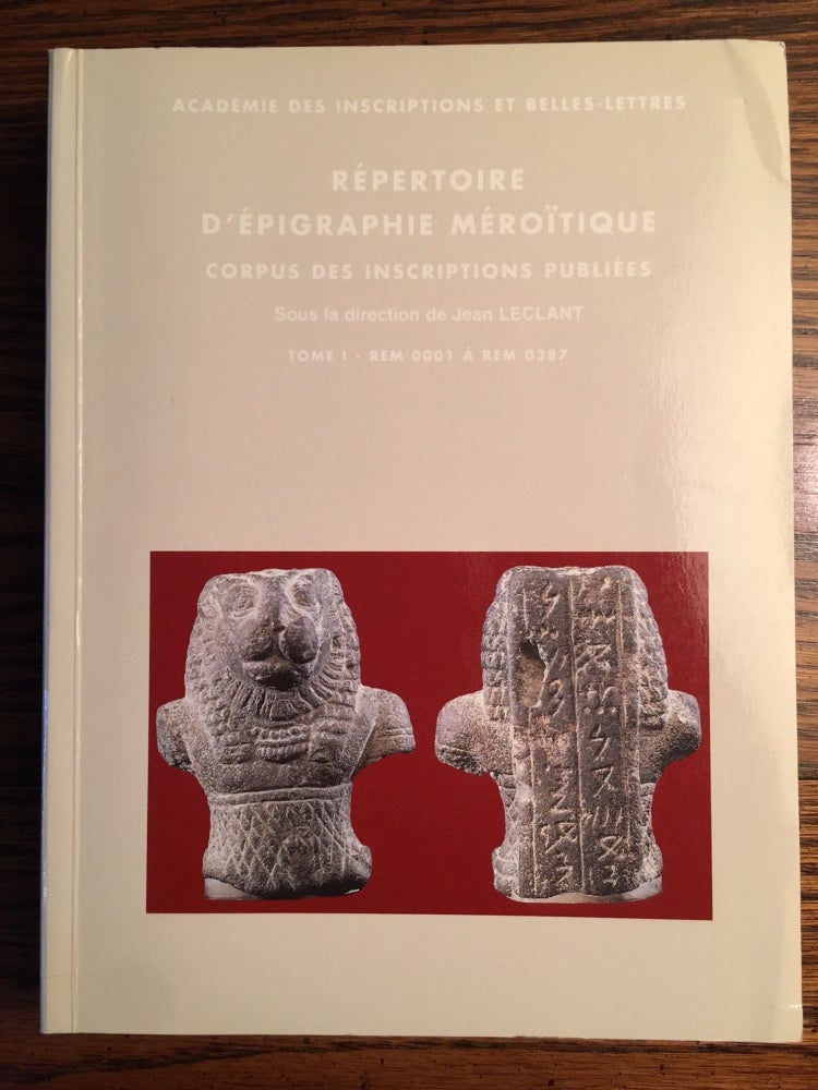 Item #M4647 Répertoire d’épigraphie méroïtique, 3 volumes (complete set). LECLANT Jean et alii.[newline]M4647.jpg