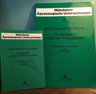 Item #M4656 Die Mastabas westlich der Cheopspyramide, 2 volumes (complete set). GRIMM Alfred, -...