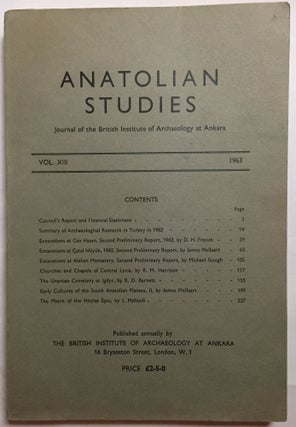 Anatolian Studies. Journal of the British Institute of Archaeology at Ankara. Volumes 17 to 27 (1967-1977).[newline]M4665-01.jpg