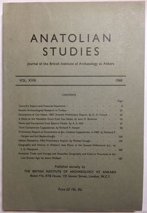 Anatolian Studies. Journal of the British Institute of Archaeology at Ankara. Volumes 17 to 27 (1967-1977).[newline]M4665-06.jpg