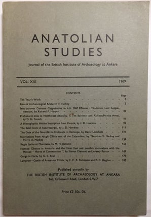 Anatolian Studies. Journal of the British Institute of Archaeology at Ankara. Volumes 17 to 27 (1967-1977).[newline]M4665-07.jpg