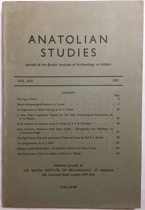 Anatolian Studies. Journal of the British Institute of Archaeology at Ankara. Volumes 17 to 27 (1967-1977).[newline]M4665-09.jpg