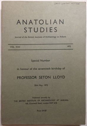 Anatolian Studies. Journal of the British Institute of Archaeology at Ankara. Volumes 17 to 27 (1967-1977).[newline]M4665-10.jpg