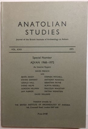 Anatolian Studies. Journal of the British Institute of Archaeology at Ankara. Volumes 17 to 27 (1967-1977).[newline]M4665-11.jpg