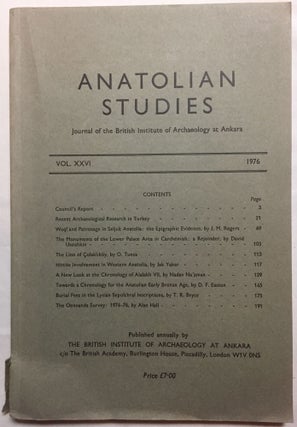 Item #M4665b Anatolian Studies. Journal of the British Institute of Archaeology at Ankara. Volume...[newline]M4665b.jpg