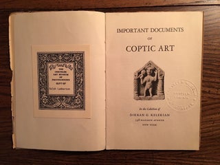 Important Documents of Coptic Art in the collection of Dikran G. Kelekian[newline]M4674-02.jpg