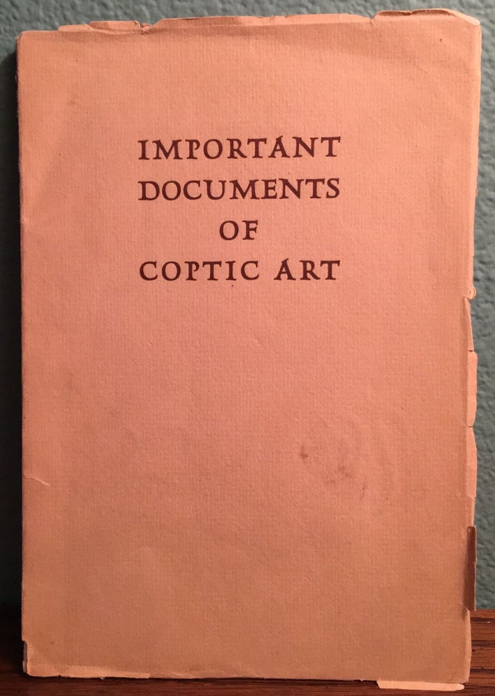 Item #M4674 Important Documents of Coptic Art in the collection of Dikran G. Kelekian. KELEKIAN Dikran Garabed.[newline]M4674.jpg