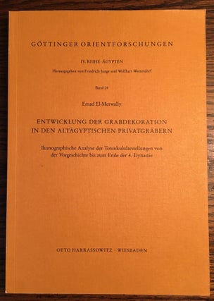 Item #M4680 Entwicklung der Grabdekoration in den Altagyptischen Privatgrabern: Ikonographische...