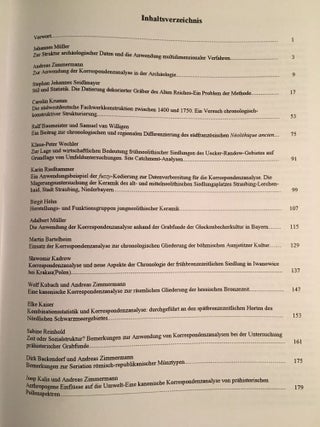 Archäologie und Korrespondenzanalyse: Beispiele, Fragen, Perspektiven