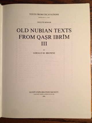 Old Nubian Texts from Qasr Ibrim, Vols. I –III (complete set)[newline]M4687-15.jpg