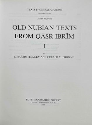 Old Nubian Texts from Qasr Ibrim. Volumes I & II.[newline]M4687a-01.jpeg